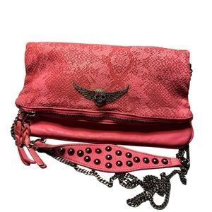 Zadig & Voltaire Coral Clutch with Chain Strap